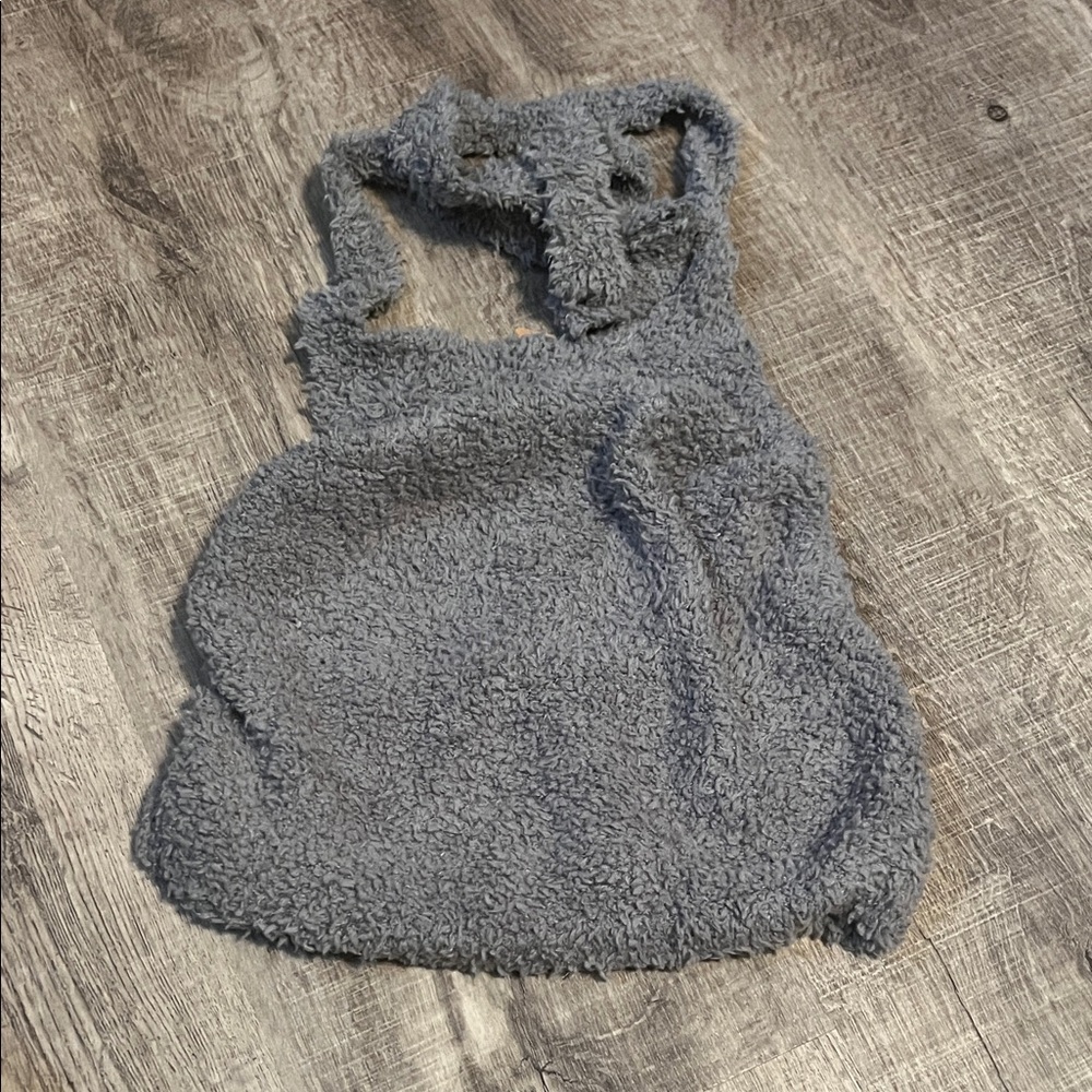 SKIMS Gray Fuzzy Intimate Top